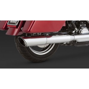 Глушитель 2-Into-1 Slip On Muffler Twin Slash Chrome для Dyna 2012-2014 Switchback