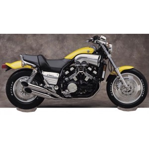 Глушитель Slash-Cut Mufflers Chrome для VMAX 85-08